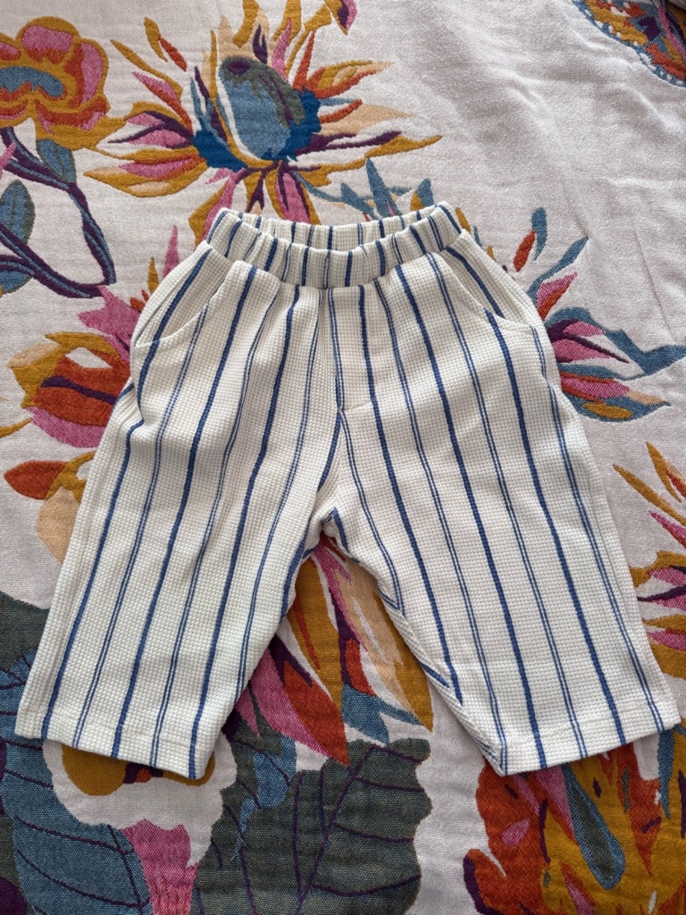Zara Striped Embossed Pants